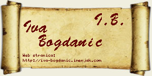 Iva Bogdanić vizit kartica
